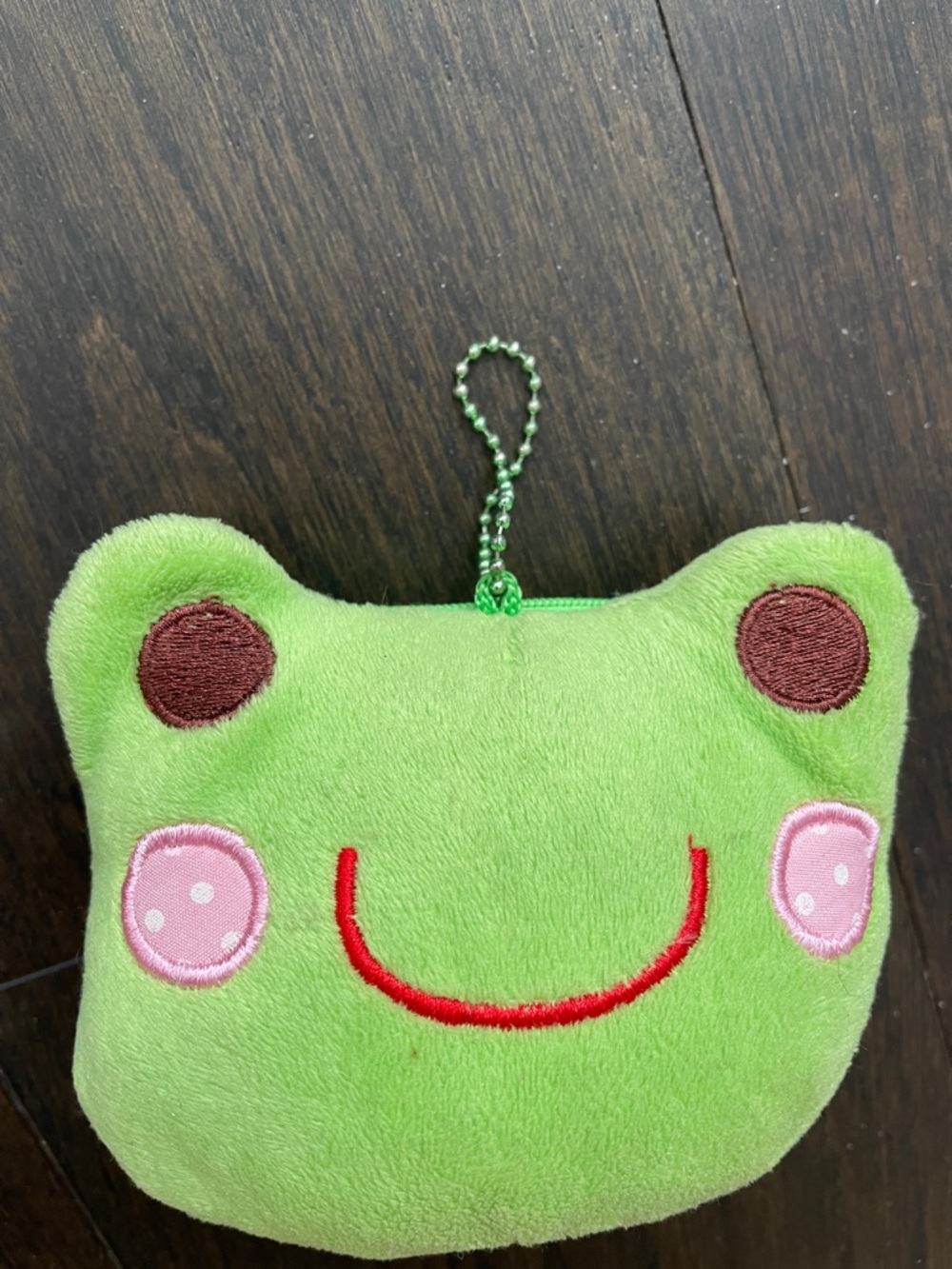Green Frog Plush Pouch with Zipper
